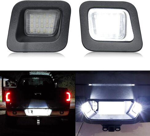 LED License Plate Light Tag Lights Compatible with 2003-2018 RAM 1500 2500 3500 Pickup Truck,Clear Lens,C Style Red LEDs,Rear Tag Lamp Replacement,2 PCS in Saudi Arabia