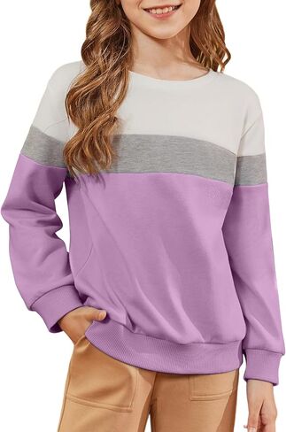 Blibean Girls 2025 Long Sweeve Sweetshirt Tween Fall Patherts Tops Size 6-15 Years in Kuwait