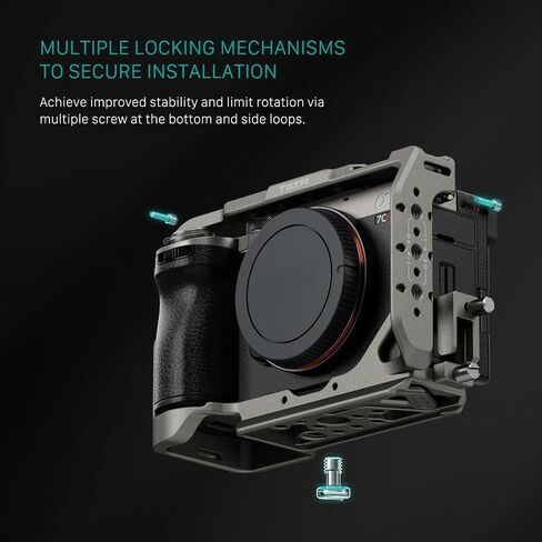 Tilta Basic Kit for a7C II / a7C R | Includes Full Camera Cage | Compact NATO Top Handle | 18mm NATO Rail Attachment | Baseplate Adapter | Universal 15mm LWS Baseplate (Titanium Gray) in Saudi Arabia