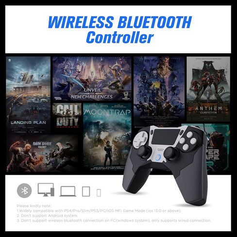 CTPOWER Wireless Controller for PS4/Slim/Pro/PS3 with Programming, Built-in Speaker/Enhanced Dual Vibration/6-Axis Motion Sensor Function in Saudi Arabia