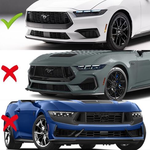 مواد ABS التي تم ضبطها على طراز G-style الأمامي الموفقات الأمامية المفسد المفسد الطقم ، متوافق مع 2024-2025 فورد موستانج ECO ، ملحقات خارجية للسيارة ، قطع غيار البديل (باللون الأسود المطلي) in Kuwait