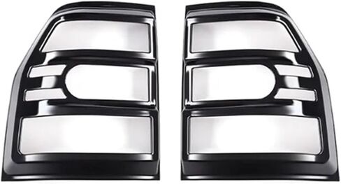 غطاء المصباح الخلفي الأسود غير اللامع متوافق مع Mitsubishi Pajero V93/V97 2007-2020 أجزاء خلفية تعديل خارجي (أسود لامع) in Kuwait