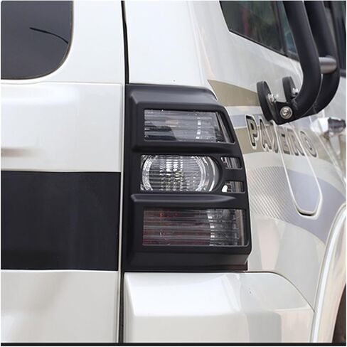 غطاء المصباح الخلفي الأسود غير اللامع متوافق مع Mitsubishi Pajero V93/V97 2007-2020 أجزاء خلفية تعديل خارجي (أسود لامع) in Kuwait