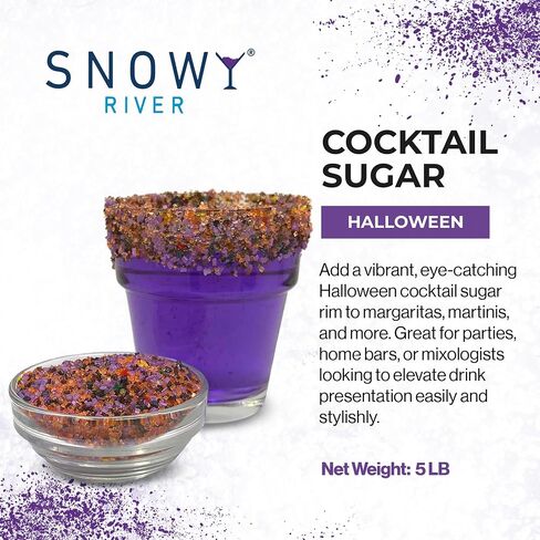 Snowy River Black Cocktail Sugar - Kosher Certified Naturally Colored Black Pearl Cocktail Rimmer (4oz, Large Crystal) in Saudi Arabia