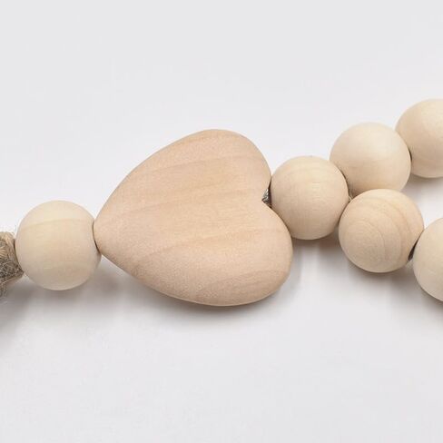 خرزات خشبية لتزيين المنزل، خرزات للمزرعة على الرف، الوشاح، القهوة/غرفة المعيشة/طاولة الطعام، خرزات صلاة من خشب بوهو مع شرابات للمزهرية، تعليق على الحائط in Kuwait