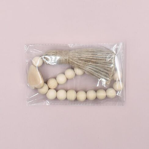 خرزات خشبية لتزيين المنزل، خرزات للمزرعة على الرف، الوشاح، القهوة/غرفة المعيشة/طاولة الطعام، خرزات صلاة من خشب بوهو مع شرابات للمزهرية، تعليق على الحائط in Kuwait