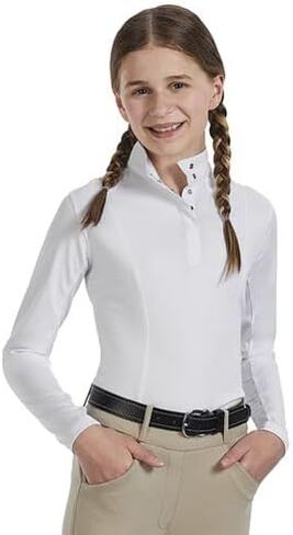 Dover Saddlery Riding Sport Kids' Equestrian Essential Long Sleeve Show Shirt in Saudi Arabia