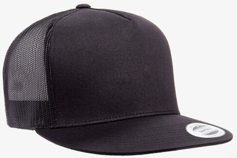 Flexft Snapback Classic Trucker Hat 6006 (أسود) in Saudi Arabia