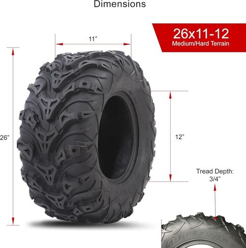 Tusk Mud Force® Tire 26x11-12 in Saudi Arabia