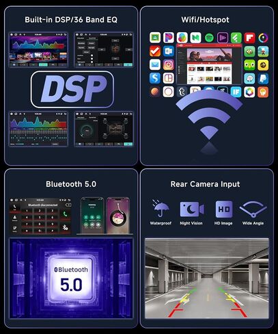 2G+64G for Toyota RAV4 2001-2006 Android Car Stereo with Wireless Car Play Android Auto, podofo 9 inch Touch Screen Car Radio with Bluetooth GPS Navigation HiFi Audio WiFi SWC Backup Camera Mic in Kuwait