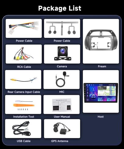 2G+64G for Toyota RAV4 2001-2006 Android Car Stereo with Wireless Car Play Android Auto, podofo 9 inch Touch Screen Car Radio with Bluetooth GPS Navigation HiFi Audio WiFi SWC Backup Camera Mic in Kuwait