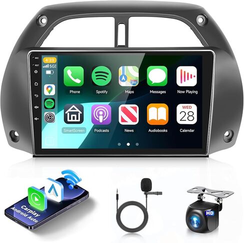 2G+64G for Toyota RAV4 2001-2006 Android Car Stereo with Wireless Car Play Android Auto, podofo 9 inch Touch Screen Car Radio with Bluetooth GPS Navigation HiFi Audio WiFi SWC Backup Camera Mic in Kuwait