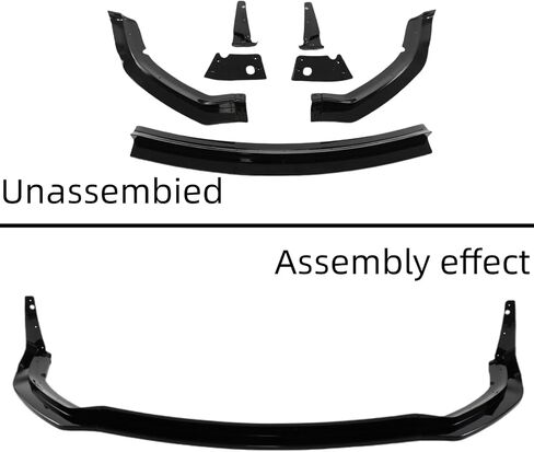 Front Lip for Dodge Charger SRT Hellcat Scat Widebody 2020 2021 2022 2023 2024 H Style Front Bumper Lip Spoiler Splitter (Glossy Black) in Saudi Arabia