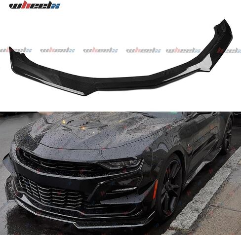 الأمامي الشفاه متوافق مع 2016-2024 Chevy Camaro lt ls rs ss ، سد الهواء السفلي المفسد المفسد من أجل 16-24 ، مجموعة حماية هيكل (نمط ألياف الكربون) in Saudi Arabia