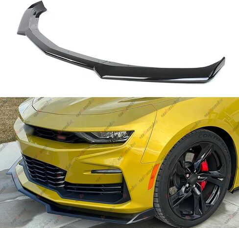 Front Lip Compatible with 2016-2024 Chevy Camaro LT LS RS SS, Air Dam Lower Chin Spoiler Splitter Fit for 16-24, Protection Body Kit (Carbon Fiber Pattern) in Saudi Arabia