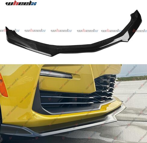 الأمامي الشفاه متوافق مع 2016-2024 Chevy Camaro lt ls rs ss ، سد الهواء السفلي المفسد المفسد من أجل 16-24 ، مجموعة حماية هيكل (نمط ألياف الكربون) in Saudi Arabia