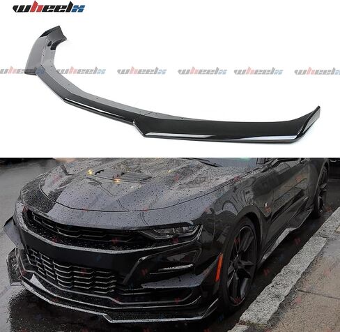 Front Lip Compatible with 2016-2024 Chevy Camaro LT LS RS SS, Air Dam Lower Chin Spoiler Splitter Fit for 16-24, Protection Body Kit (Carbon Fiber Pattern) in Saudi Arabia