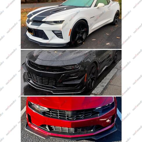 الأمامي الشفاه متوافق مع 2016-2024 Chevy Camaro lt ls rs ss ، سد الهواء السفلي المفسد المفسد من أجل 16-24 ، مجموعة حماية هيكل (نمط ألياف الكربون) in Saudi Arabia