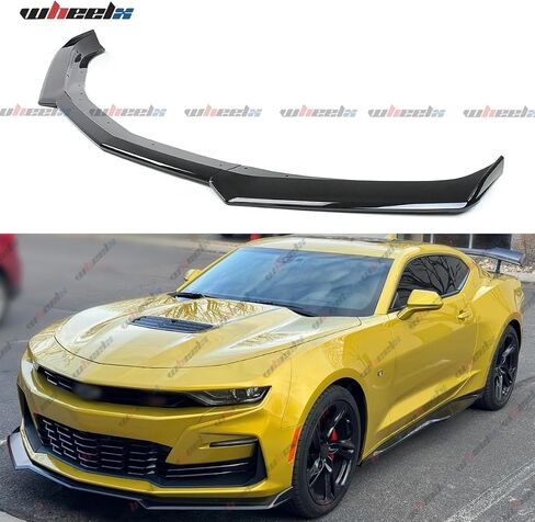 Front Lip Compatible with 2016-2024 Chevy Camaro LT LS RS SS, Air Dam Lower Chin Spoiler Splitter Fit for 16-24, Protection Body Kit (Carbon Fiber Pattern) in Saudi Arabia