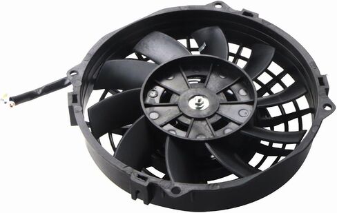 MostPlus Black Universal Electric Cryiatiator Slim Fan Push/سحب 12 فولت + مجموعة التثبيت (7 بوصة) مجموعة من 2 in Saudi Arabia