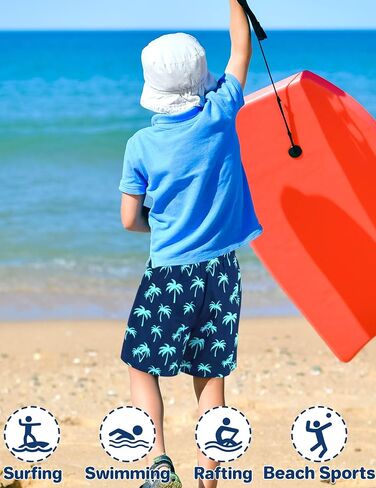 qikqik Boys Swim Trunks with Compression Liner Kids Swimsuits Boys Bathing Suit Quick Dry Boy Swimsuit Kids Swimming Trunks in Kuwait