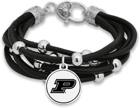 FTH South Carolina Gamecocks Leather Strand Bracelet with Logo and Lobster Clasp in Saudi Arabia