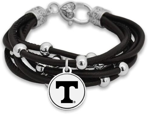 FTH South Carolina Gamecocks Leather Strand Bracelet with Logo and Lobster Clasp in Saudi Arabia