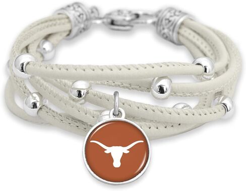 FTH South Carolina Gamecocks Leather Strand Bracelet with Logo and Lobster Clasp in Saudi Arabia