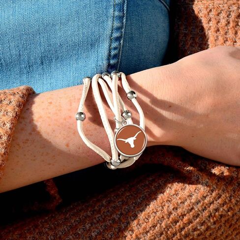 FTH South Carolina Gamecocks Leather Strand Bracelet with Logo and Lobster Clasp in Saudi Arabia