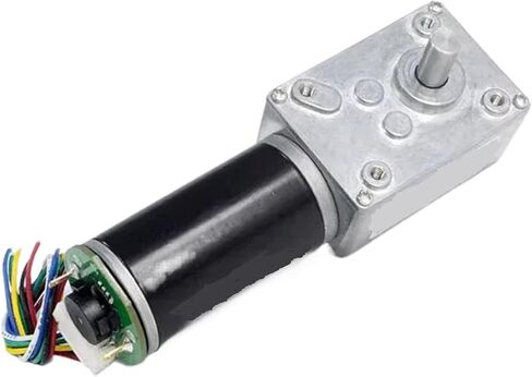 5840-31ZY DC GEAR MOTOR مع تشفير القاعة ، الأسود ، البناء المعدني ، 12 فولت/24 فولت ، عكس الأمام ، ضوضاء منخفضة ، عزم الدوران العالي (260 دورة في الدقيقة 12 فولت) in Kuwait