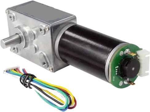 5840-31ZY DC GEAR MOTOR مع تشفير القاعة ، الأسود ، البناء المعدني ، 12 فولت/24 فولت ، عكس الأمام ، ضوضاء منخفضة ، عزم الدوران العالي (260 دورة في الدقيقة 12 فولت) in Kuwait