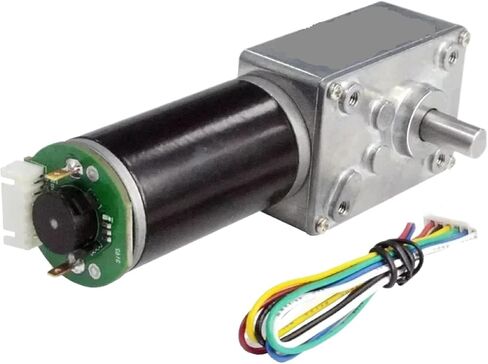 5840-31ZY DC GEAR MOTOR مع تشفير القاعة ، الأسود ، البناء المعدني ، 12 فولت/24 فولت ، عكس الأمام ، ضوضاء منخفضة ، عزم الدوران العالي (260 دورة في الدقيقة 12 فولت) in Kuwait