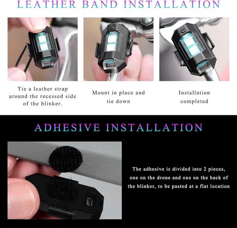2 PCS مصابيح LED مصابيح قوية ، 7 ألوان شحن USB LED مضاد للتصادم ضوء وميض ، سطوع عالية السطوع ماء الطائرات الطائرات الطائرات بدون طيار in Saudi Arabia