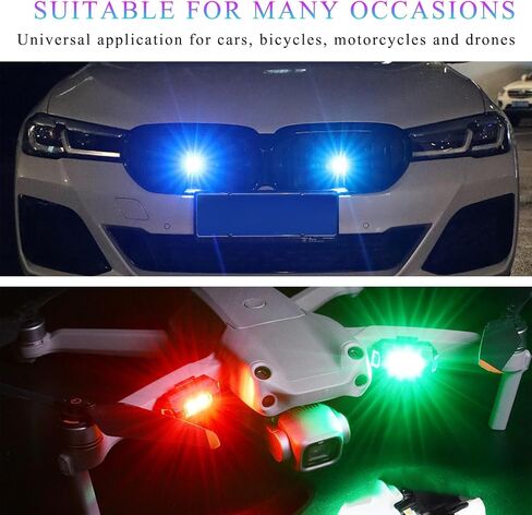 2 PCS مصابيح LED مصابيح قوية ، 7 ألوان شحن USB LED مضاد للتصادم ضوء وميض ، سطوع عالية السطوع ماء الطائرات الطائرات الطائرات بدون طيار in Saudi Arabia