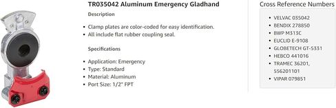 10 Pcs TORQUE Red Service Emergency Gladhand (Replaces Velvac 035042, Bendix 278850) (TR035042) in Saudi Arabia