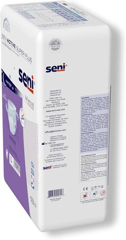 ملابس داخلية Seni Active Super Plus، لسلس البول الشديد، مقاس كبير، 18 قطعة (عبوة من 4 قطع) in Kuwait