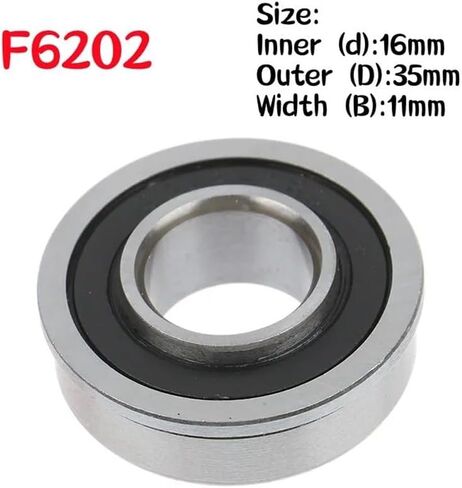 F6202 Wheelbarrow Bearing 16 * 35 * 11 مم لدفع الشاحنة الشاحنة حديقة حديقة العربة العجلة. in Kuwait
