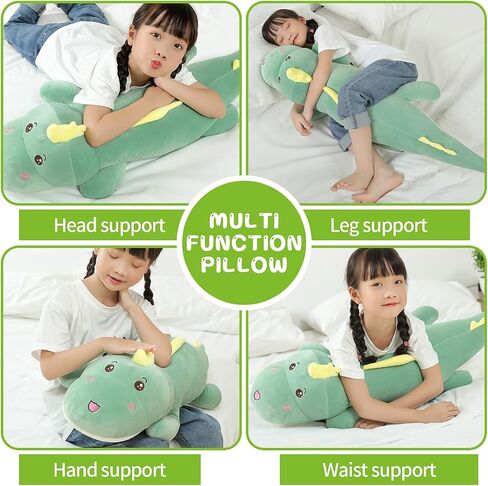 32 "Dinosaurs Plush Plush Toy Pillow ، Dinosaur Ptice Dinosaur Potticed Animals Doll ، Soft Back Cushion Big Dinosaur Plushies ، Gift for Kids ، أعياد الميلاد ، عيد الفصح in Kuwait