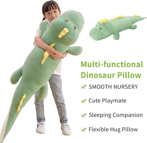 32 "Dinosaurs Plush Plush Toy Pillow ، Dinosaur Ptice Dinosaur Potticed Animals Doll ، Soft Back Cushion Big Dinosaur Plushies ، Gift for Kids ، أعياد الميلاد ، عيد الفصح in Saudi Arabia
