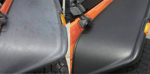 RUGGED RESTORE Trim Coat Plastic Restorer Kit | Restores Dull Faded Dried Out Interior Exterior Plastic Vinyl Rubber Trim Flares Fenders Bumpers Cladding Running Boards Cowls | Black Finish 4 Oz in Saudi Arabia