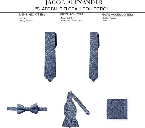 Jacob Alexander Matching Men's Floral Neck Tie and Hanky in Saudi Arabia