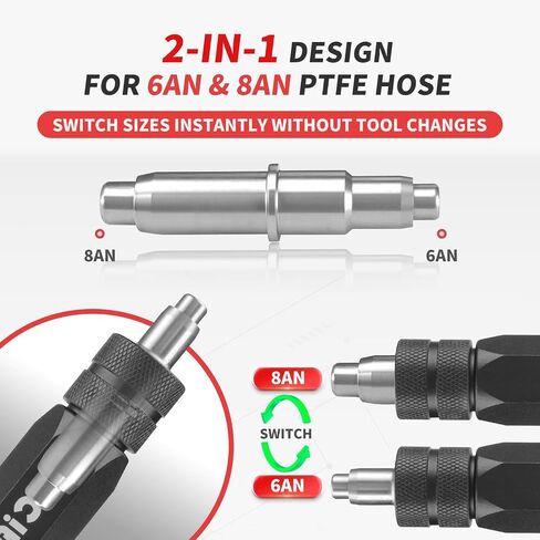 توسيع نطاق خرطوم PTFE ثنائي الحجم ، وصاحب تجويف خط الوقود ، وأداة تجميع خرطوم PTFE لخطوط الوقود 6AN و 8AN ، والألومنيوم الأسود ، وتصميم مقاوم للزيت ودائم in Kuwait