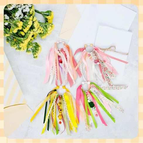 Bag Charm Boho Keychain Compatible With Bogg Bag Accessories, Ribbon Tassel Colorful Beaded Purse Charm For Beach Tote in Kuwait