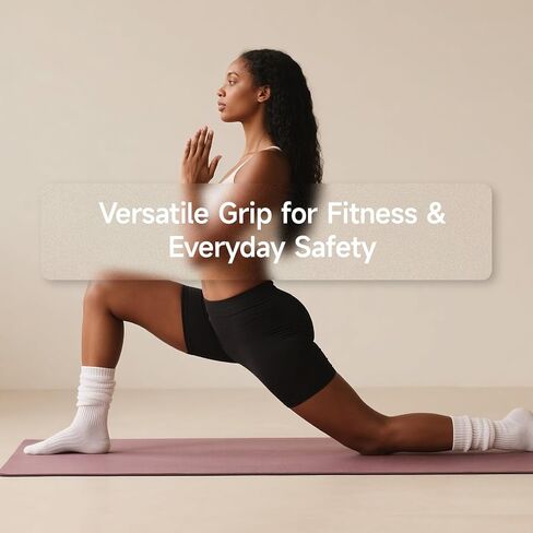 Pilates Socks for Women with Grip - Long Yoga Slouch Socks for Barre Workout, Non Slip Soft Comfortable 3 Pairs in Saudi Arabia
