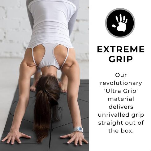 Plyopic. Ultra-Grip Pro+ Yoga Mat – EXTREME Non-Slip Performance - Dry Grip & Wet Grip - Alignment Line - Comfortable & Sweat Resistant - For Yoga, Pilates, Exercise, Workout, Bikram & Hot Yoga in Kuwait