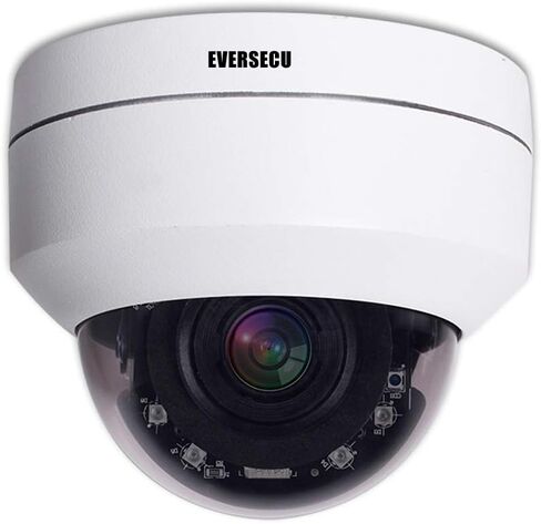كاميرا EVERSECU Mini PTZ RS485 HD تناظرية 1080P 4X تكبير (2.8-12 مم) مسافة 65 قدمًا بالأشعة تحت الحمراء في الهواء الطلق كاميرا قبة عالية السرعة IP66 مقاومة لعوامل الطقس كاميرا PTZ معدنية كاملة مقاومة للتخريب in Kuwait