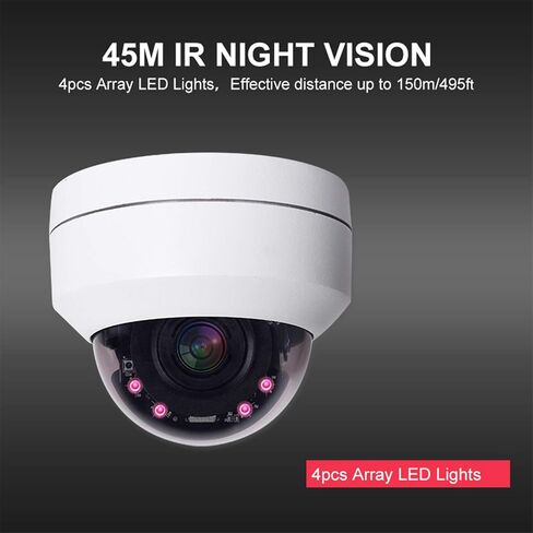 كاميرا EVERSECU Mini PTZ RS485 HD تناظرية 1080P 4X تكبير (2.8-12 مم) مسافة 65 قدمًا بالأشعة تحت الحمراء في الهواء الطلق كاميرا قبة عالية السرعة IP66 مقاومة لعوامل الطقس كاميرا PTZ معدنية كاملة مقاومة للتخريب in Kuwait