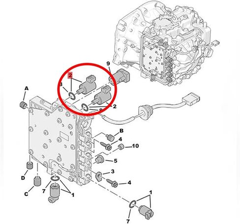 DPO/AL4 صمام الملف اللولبي التلقائي DPO/AL4 257416 9653760480 متوافق مع Peugeot متوافق مع Renault متوافق مع Citroen AL4 2574.16 257416 in Kuwait