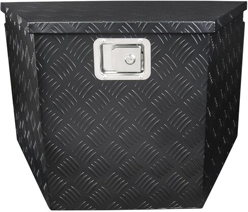 Tool Box 29" Heavy Duty Black Aluminum Tongue Truck Trailer+Lock+Key Rear for RAV4 for CR-V for Corolla for Rogue for Camry for Forester for Highlander for Outback for Odyssey for Yukon in Saudi Arabia