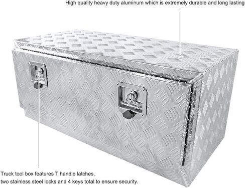 Tool Box 36" Heavy Duty Aluminum Truck Trailer Underbody Storage+Locks+ Rear for Lincoln for Navigator 98-01,for GMC for Acadia 08-11 for Canyon 08-11 for Envoy 08-09 for Yukon 08-11 in Saudi Arabia